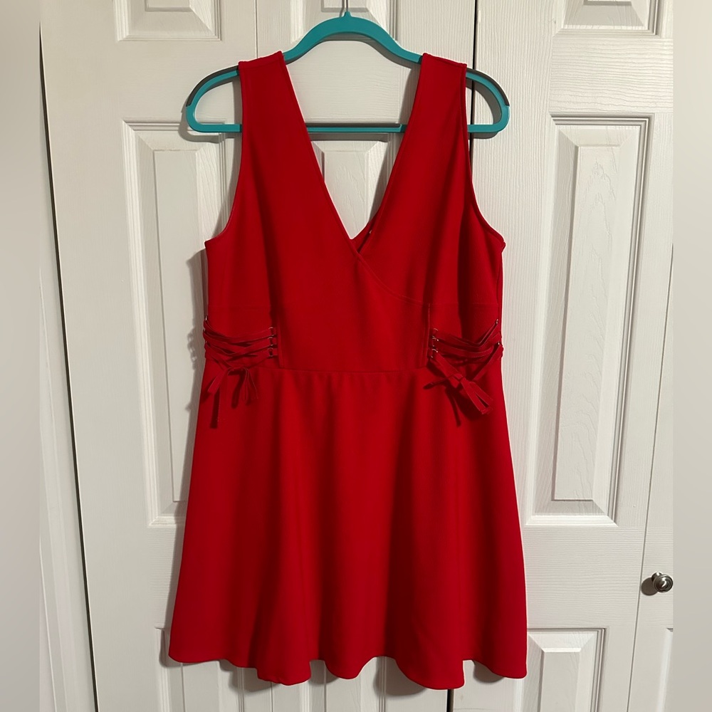 Red Xhilaration Midi Dress